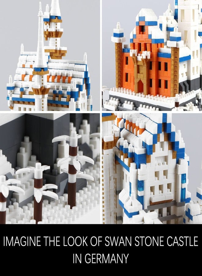 Vziimo Germany Swan Stone Castle Micro Building Blocks Set, Famous World Architecture Model Creative Collection Building Toys for Adults and Kids 14+ (2800 Pieces) - Image 2